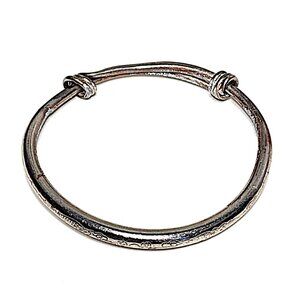 Artisan-made bangle bracelet with engraving